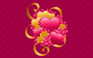 Картинка розовые сердце