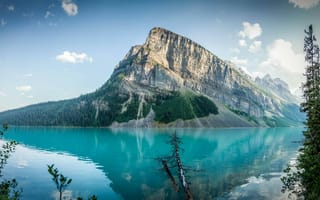 Картинка горы, гора, природа, Луиз, озеро, Канада, вершина