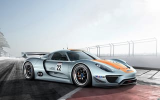 Картинка 918, RSR, небо, Porsche, гоночный трек, Concept