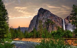 Картинка Йосемитский Национальный Парк, Йосемитский, национальный парк, США, Калифорния, горы, гора, природа, скала, водопад