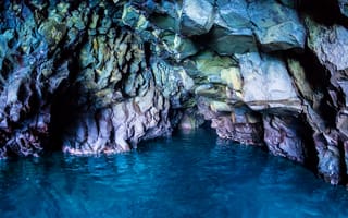 Картинка море, пещера, грот, свет, скалы