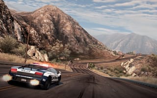 Картинка Need for Speed Hot Pursuit, горы, полиция, трасса, шоссе, Lamborghini