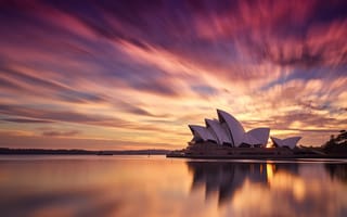 Картинка Австралия, оперный театр, город, утро, Сидней