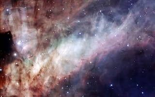 Картинка туманность, сине-голубая, Хаббл, телескоп
