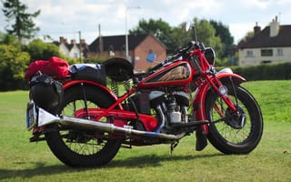 Картинка indian, мотоцикл, красный