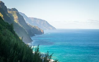 Картинка гавайи, горы, океан