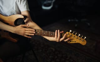 Картинка электрогитара, гитара, рука