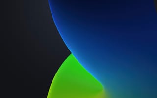 Картинка иос 14, wwdc, айфон 12, синий, запас, темный, айпадос, 2020, зеленый