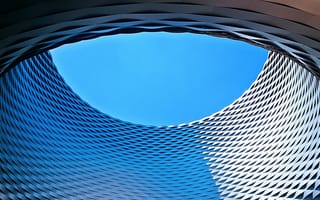 Картинка Базель искусства, современная архитектура, текстура, глядя на небо, круг, геометрический, узоры, голубое небо