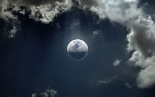 Картинка луна, облака, 10к, звезды, 8k, 5к