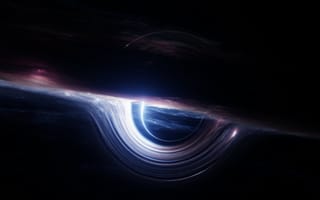 Картинка гигантская черная дыра, межзвездный