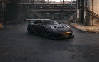 Картинка Порше 911 GT3, компьютерная графика, 5 тыс., темная эстетика