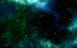 Картинка звезды на небе, галактика, изумрудно-зеленый, 5 тыс., космос