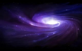 Картинка фиолетовый, звездочки, закрученный, галактика