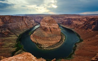 Картинка usa, arizona, glen canyon, colorado river, horseshoe bend