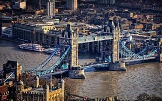 Картинка Лондон, пароходы, Темза, река