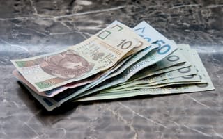 Картинка деньги, бумага, наличные, валюты, документ, материал, банкноты евро, плн, польские банкноты