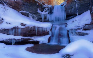 Картинка сосульки, мороз, замерзший зимний водопад