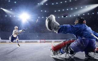 Картинка хоккей, свет, лед