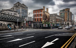 Картинка улица, дома, Дублин, Ирландия