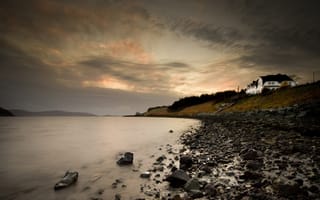 Картинка море, Шотландия, берег, камни