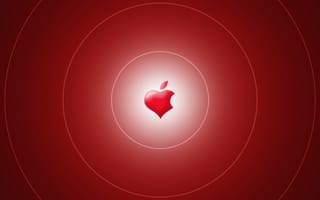 Картинка apple, сердце, logo, бренд, яблоко