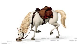 Картинка рапунцель, конь, лошадь