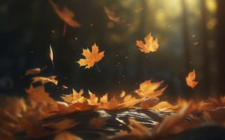Картинка осень, листья, leaves, autumn, парк, forest, park