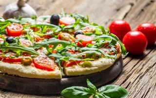 Картинка Homemade pizza, макро, еда, пицца