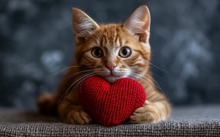 Картинка кошка, котенок, милый, lovely, kitten, cute, сердце, heart