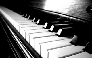 Картинка Пианино, черно-белое, ч/б, piano, клавиши