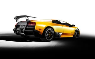 Картинка жёлтый, Lamborghini Murcielago, Ламборджини