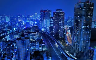 Картинка здания, japan, ночь, япония