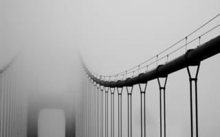 Картинка San Francisco, california, city, Golden Gate Bridge, 2560x1600, туман, bridge, город, fog, мост
