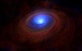 Картинка синий, галактика, черная дыра