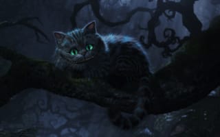 Картинка Алиса в стране чедес, чеширский кот, улыбка