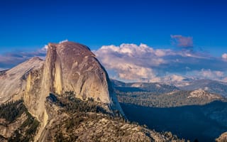 Картинка горы, национальный парк, природа, Йосе́митский национальный парк, облака, Yosemite national park, США, лес