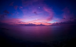 Картинка закат, море, вечер, небо, вода