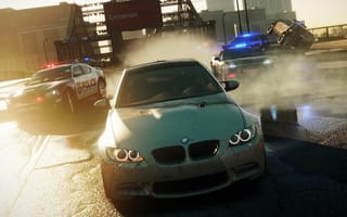 Картинка NFS Most Wanted 2012, дорога, BMW, полиция