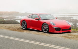 Картинка каррера, 2015, 911, порше, Carrera 4S, Porsche, красная