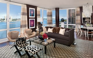 Картинка интерьер, квартира, дом, стиль, жилая комната, мегаполис, дизайн, new york city