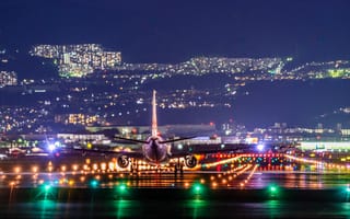 Картинка NightView, Itami Airport, Airplane