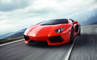 Картинка Lamborghini Aventador, ламборгини, supercar, в движении