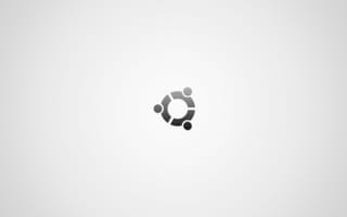Картинка 2560x1440, минимализм, ubuntu os, minimalism, лого, logo, brand, бренд