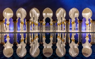 Картинка city, capital, Мечеть шейха Зайда, столица, UAE, Абу-Даби, United Arab Emirates, Sheikh Zayed Grand Mosque, ОАЭ, Abu Dhabi, город