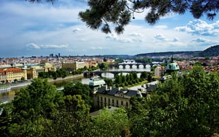 Картинка Чехия, Пражские мосты, Влтава, Прага