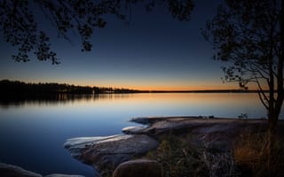 Картинка озеро, вечер, Kotka, Kymenlaakso, Финляндия, Finland