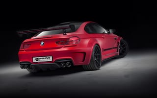 Картинка BMW, coupe, tuning, f13, m6, prior design, red