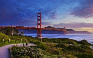 Картинка Golden Gate Bridge, Сан-Франциско, пролив Золотые Ворота, San Francisco, Мост Золотые Ворота, San Francisco Bay
