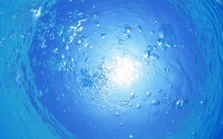 Картинка подводный мир, water, вода, пузыри с кислородом, океан